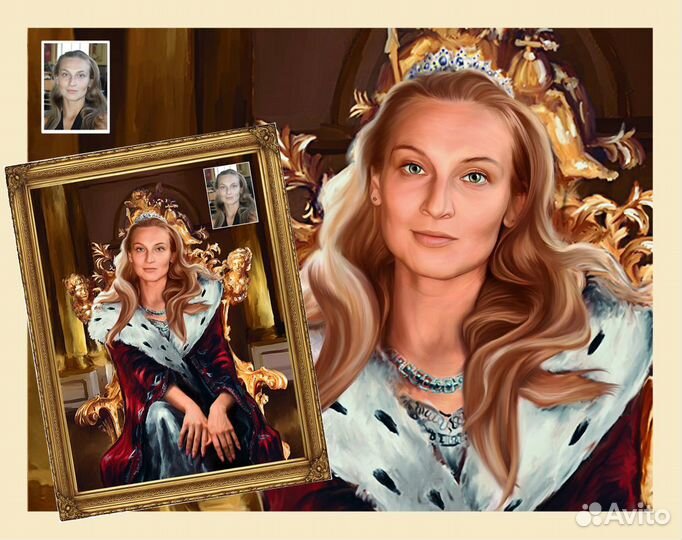 Портрет маслом на холсте