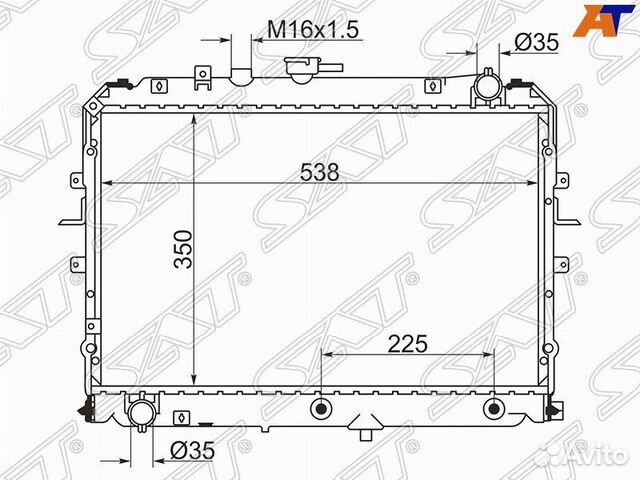 Радиатор охлаждения Mazda Bongo