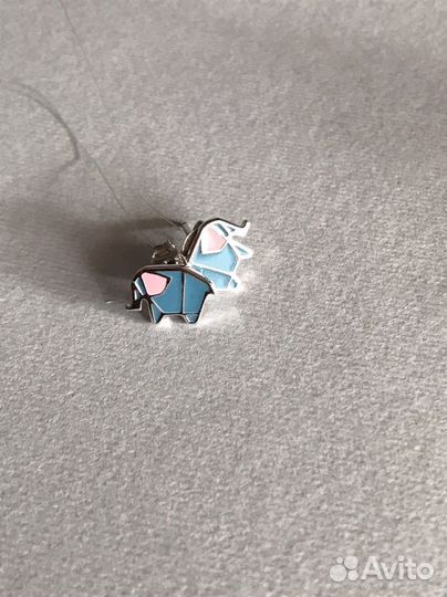 Серьги серебрянные «слоники»