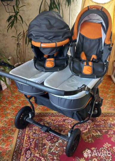 Коляска для двойни 2 в 1
