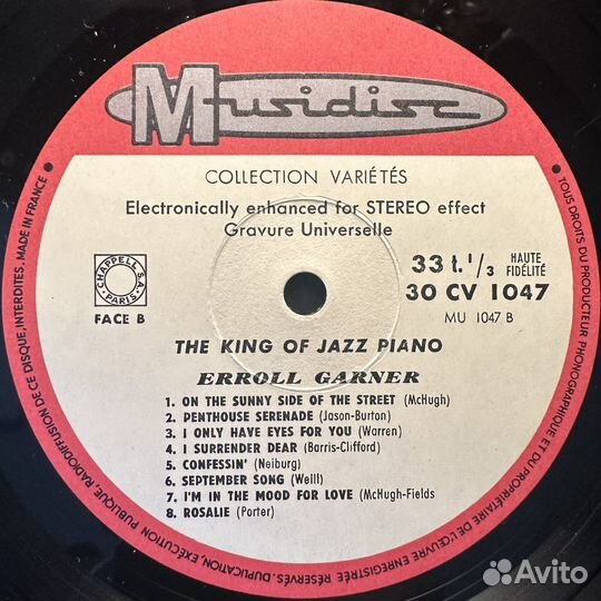 Erroll Garner–The King Of Jazz Piano - 16 Hits