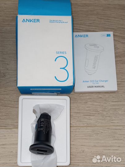 Адаптер в прикуриватель Anker новый