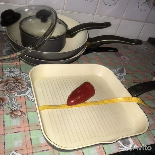 Набор посуды керамика / Блинная Сковорода / Сковор