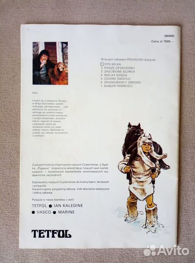 Комикс Eric Tetful Syn Wilka 1990 польский язык