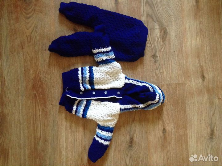 Новый Теплый вязаный костюм 76-80