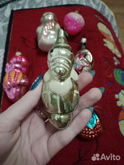 Елочные игрушки стекло СССР