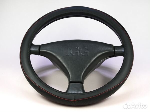 Оплетка для руля Спорт, вставка перфорация M(37