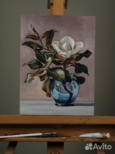 Картина маслом Магнолия