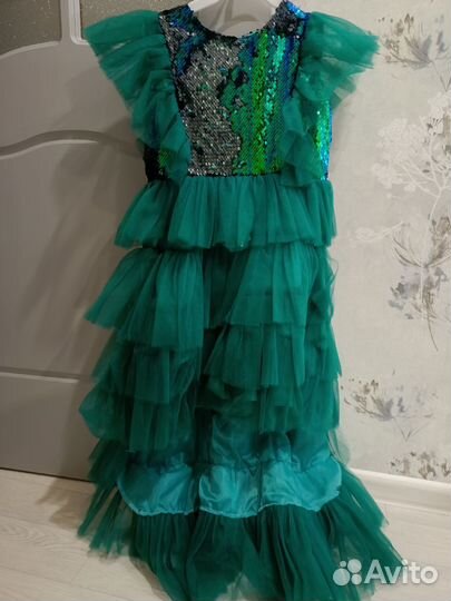 Новогоднее платье елочка 122