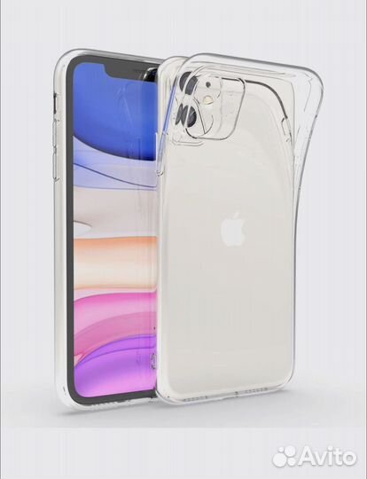 Прозрычный чехол на iPhone