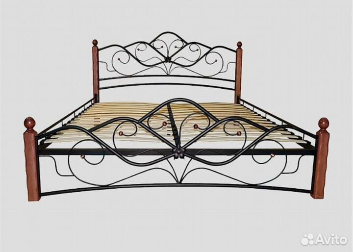 Кровать кмд4.01 Венера 1, 1400*2000 мм, черная с к