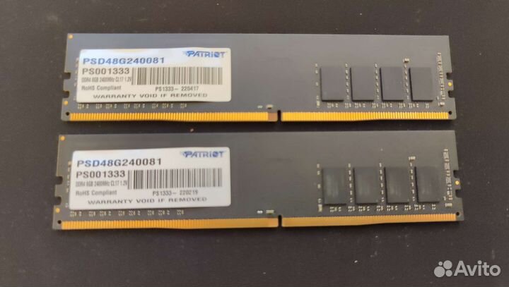 Ddr4 Patriot 2400 mgz 2*8gb 320016c