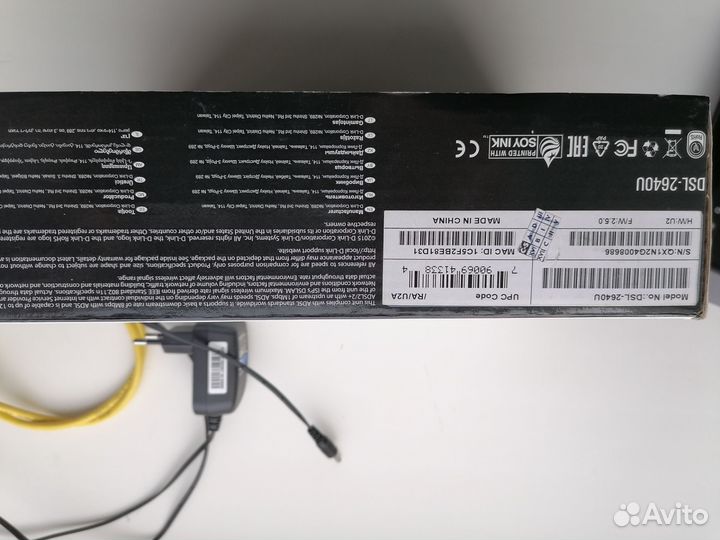 Wi-Fi роутер D-Link DSL-2640U/RB/U2, черный