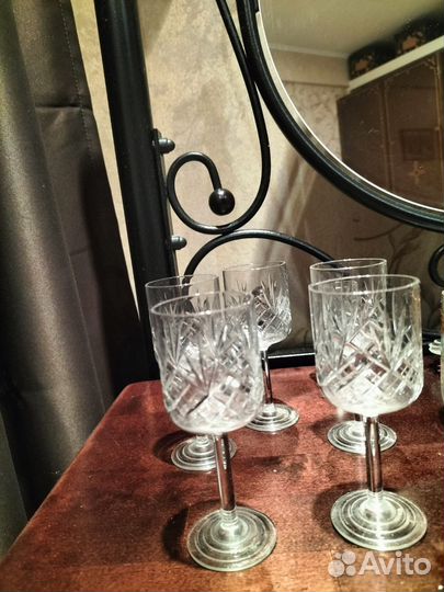 Рюмки, хрусталь, цветное стекло СССР