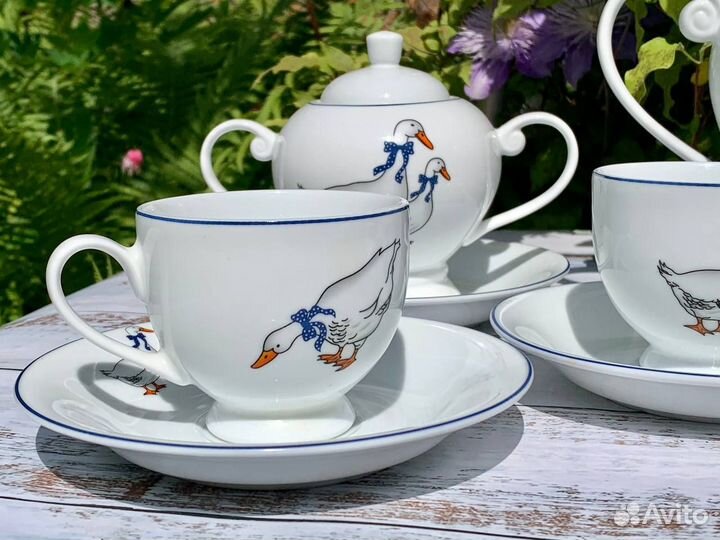 Фарфоровый сервиз Гуси Aura of Bohemia