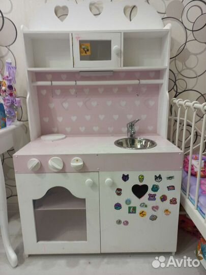 Детская игровая кухня деревянная