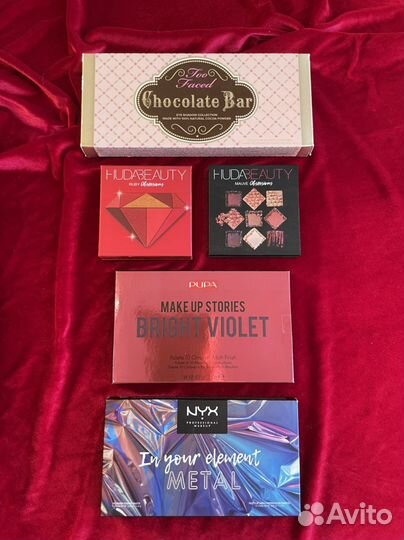 Палетки для век Huda Beauty, NYX, Too Faced, Pupa