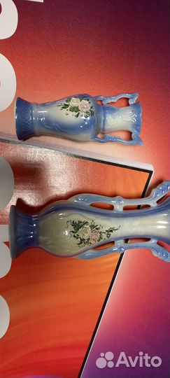 Подсвечник и ваза для цветов керамические