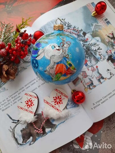 Шар на елку с росписью