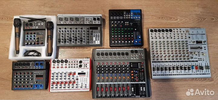 Микшеры Behringer xenyx X1832 USB, dbx 215S