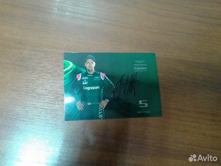 Автограф Себастиана Феттеля (2021, Формула 1)