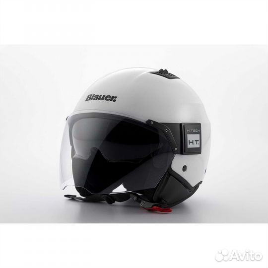 Moto Jet Мотошлем in Blauer BET HT Monochrome White Fiber
