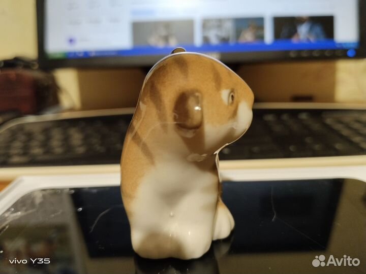 Фарфоровая статуэтка тигр лфз