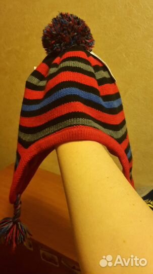 Шапка и варежки осень-зима