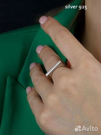 Серебряное кольцо 925 печатка