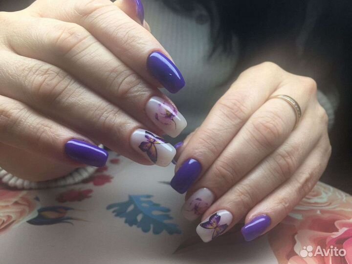 Маникюр с (покрытием гель-лак), Наращивание