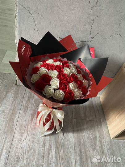 Букет из мыльных роз