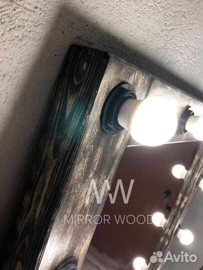 Гримерное зеркало с лампочками в полный рост