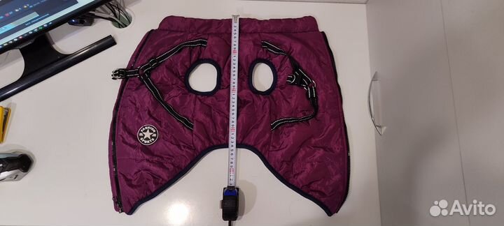 Зимняя курточка для собаки со шлейкой