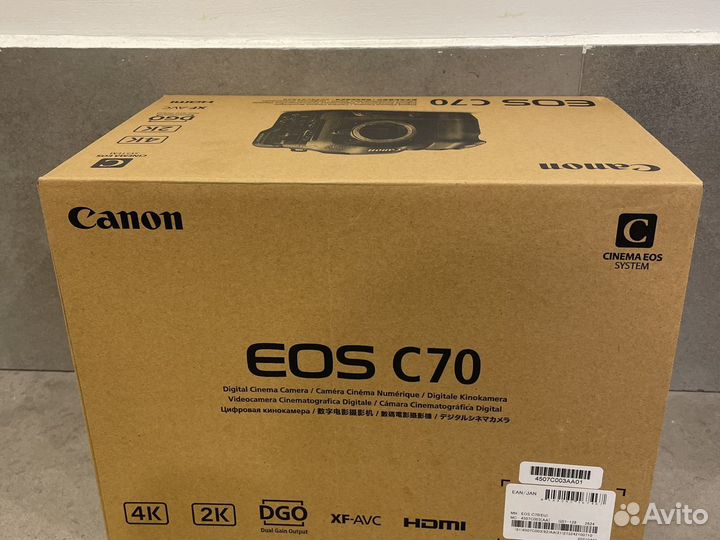 Canon EOS C70 Body Новые-Гарантия