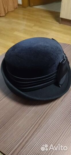 Шляпа женская черная, размер 56