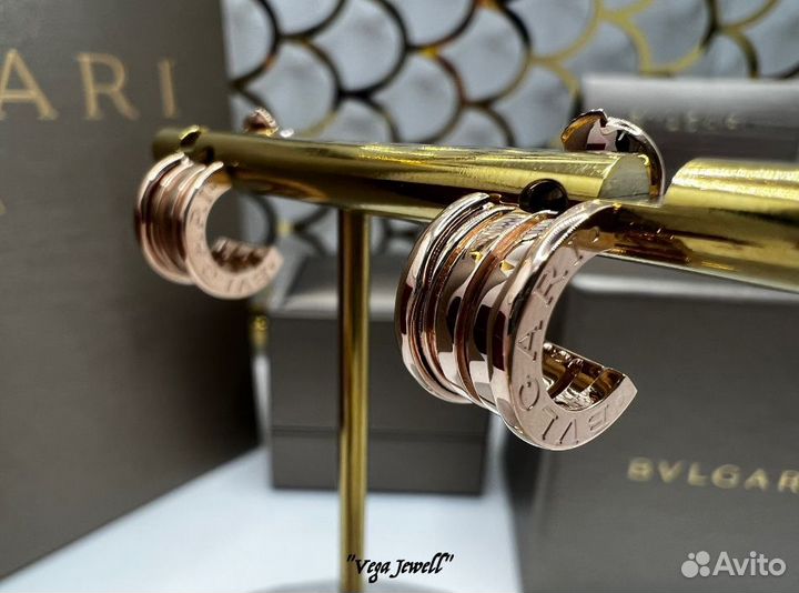 Серьги Bvlgari, розовое золото