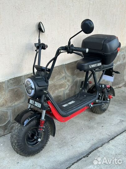 Электробайк White Siberia mini 2.0 R 1200W 48V15A