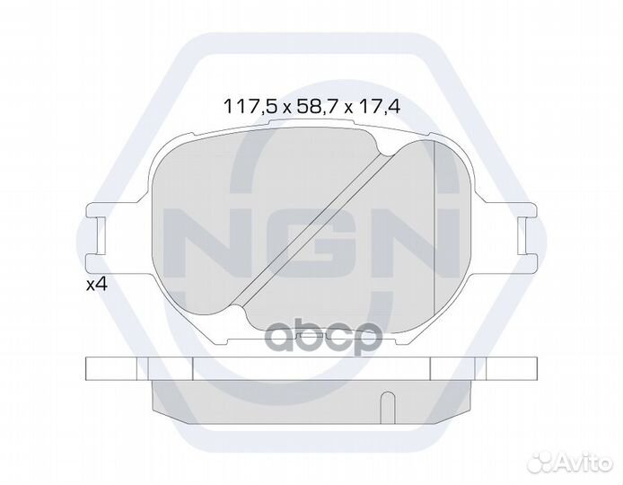 Колодки тормозные дисковые керамические перед