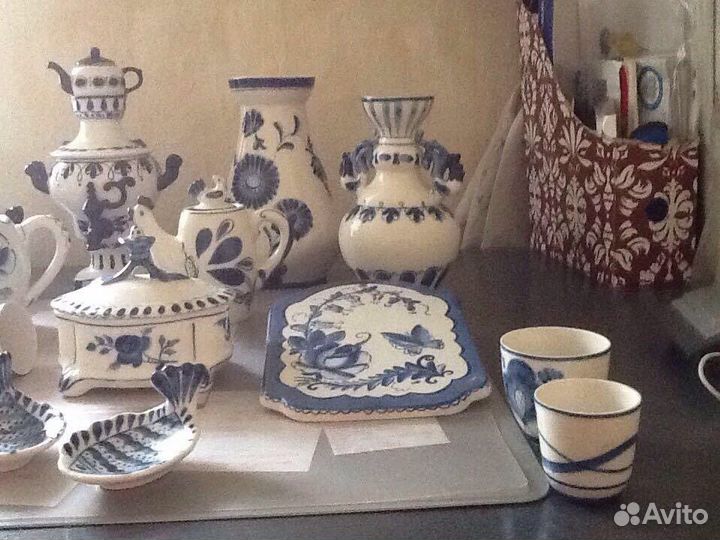 Фарфоровая посуда гжель