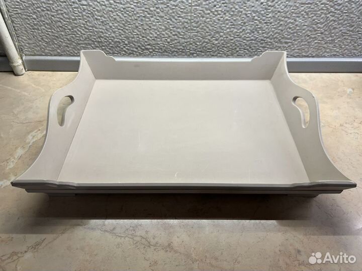 Поднос деревянный бежевый для чая кофе завтрака