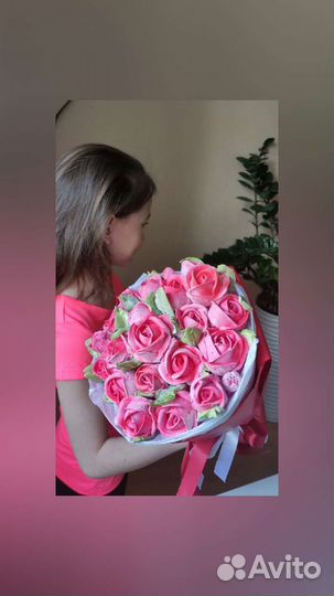 Съедобные зефирные букеты, цветы, Нижнекамск