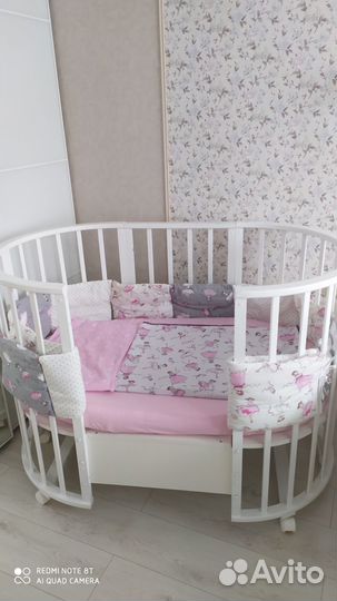 Детская круглая кроватка