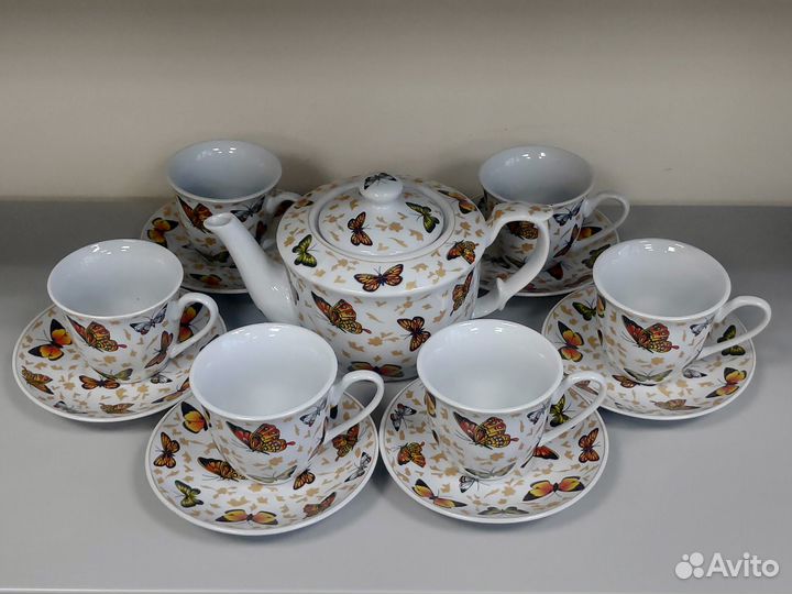 Сервиз чайный VaBene бабочки