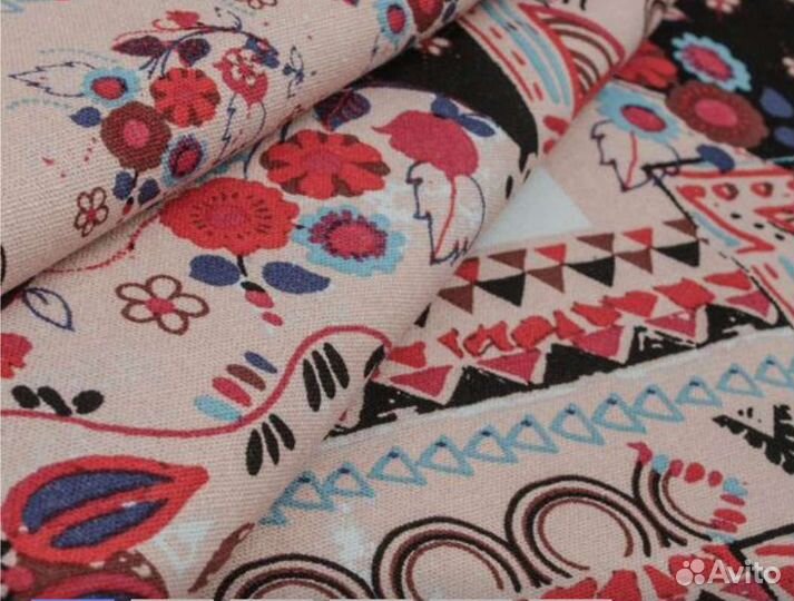 Ткань п/лён принт 3 расцветки