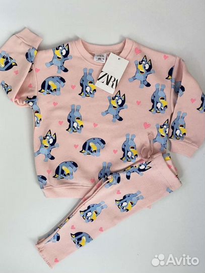 Новый костюм для девочки Zara на флисе 92-116