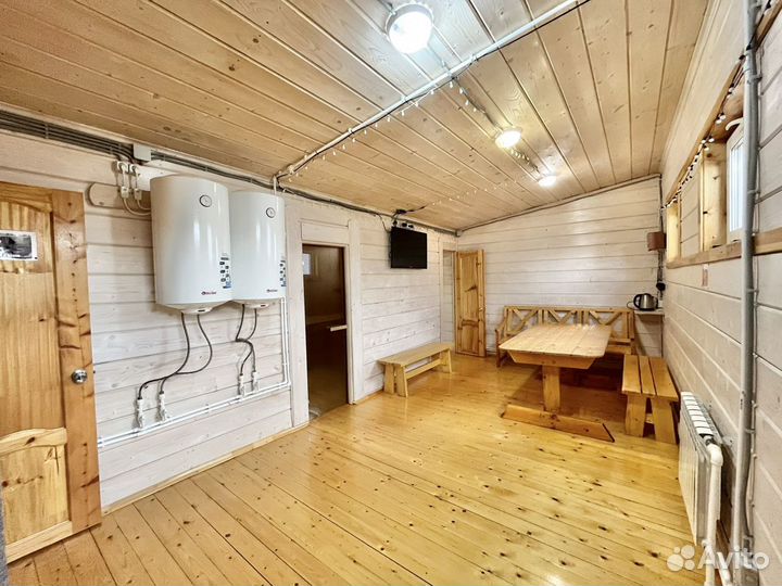 Русская баня с беседкой