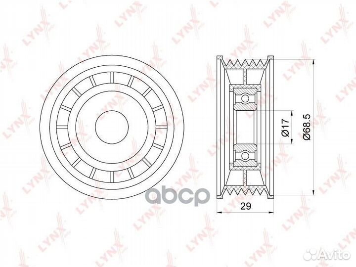 Ролик натяжной приводного ремня PB5227 lynxauto
