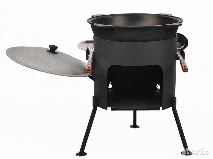 Набор: Казан 10л Печь Шумовка