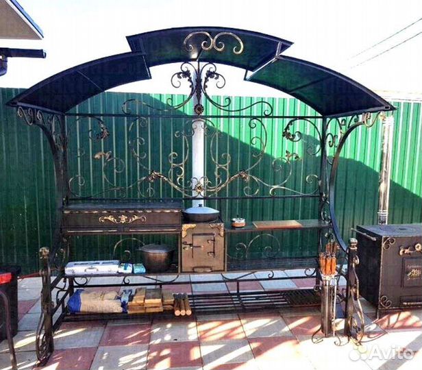 Мангал с крышей