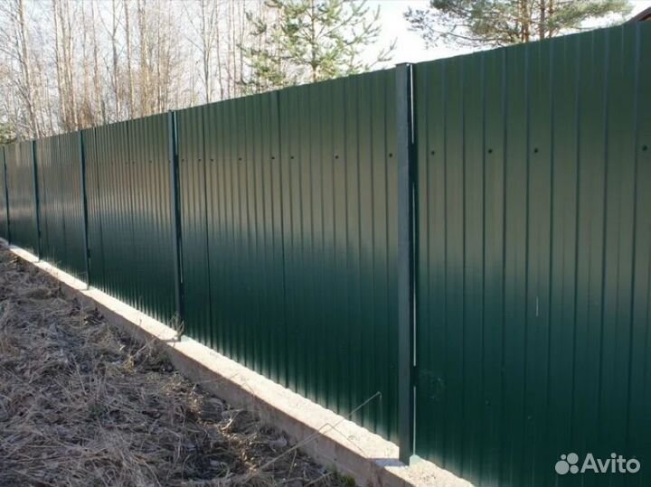 Заборы из профнастила и штакетника